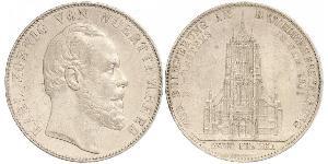 2 Талер Королівство Вюртемберг Срібло Charles I of Württemberg