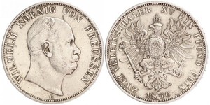 2 Талер Королівство Пруссія (1701-1918) Срібло Wilhelm I, German Emperor (1797-1888)