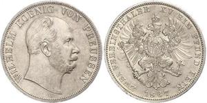 2 Талер Королівство Пруссія (1701-1918) Срібло Wilhelm I, German Emperor (1797-1888)