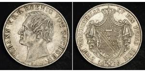 2 Талер Королівство Саксонія (1806 - 1918) Срібло 