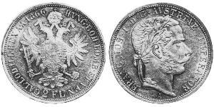 2 Флорин Австрийская империя (1804-1867) Серебро 