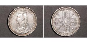 2 Флорин Соединённое королевство Великобритании и Ирландии (1801-1922) Серебро Виктория (1819 - 1901)