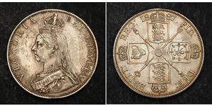 2 Флорін Сполучене королівство Великобританії та Ірландії (1801-1922) Срібло Вікторія (1819 - 1901)