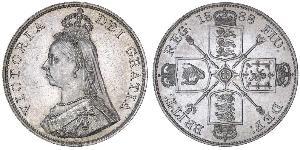 2 Флорін Сполучене королівство Великобританії та Ірландії (1801-1922) Срібло Вікторія (1819 - 1901)