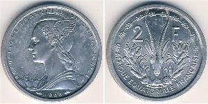 2 Франк Французская Западная Африка (1895-1958) Алюминий 