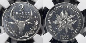 2 Франк Мадагаскар (1960 - ) Залізо 