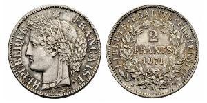 2 Франк Вторая французская республика (1848-1852) Серебро 