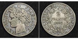 2 Франк Вторая французская республика (1848-1852) Серебро 