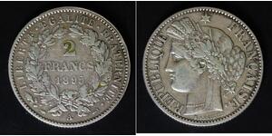 2 Франк Вторая французская республика (1848-1852) Серебро 