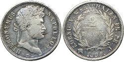 2 Франк Федеральные земли Германии Серебро Наполеон I(1769 - 1821)