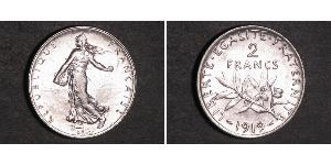 2 Франк Третя французька республіка (1870-1940)  Срібло 