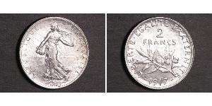 2 Франк Третя французька республіка (1870-1940)  Срібло 