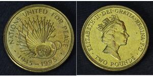 2 Фунт Велика Британія (1922-)  Єлизавета II (1926-2022)