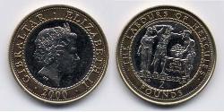 2 Фунт Gibraltar (1704 - ) Біметал 