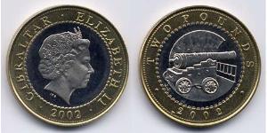 2 Фунт Gibraltar (1704 - ) Біметал Єлизавета II (1926-2022)