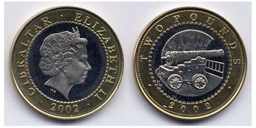 2 Фунт Gibraltar (1704 - ) Біметал Єлизавета II (1926-2022)