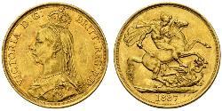 2 Фунт Велика Британія  Золото Вікторія (1819 - 1901)