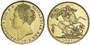 2 Фунт Соединённое королевство Великобритании и Ирландии (1801-1922) Золото Георг IV (1762-1830)