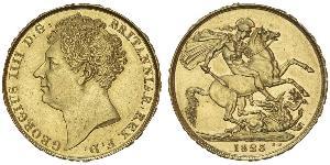 2 Фунт Соединённое королевство Великобритании и Ирландии (1801-1922) Золото Георг IV (1762-1830)
