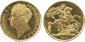 2 Фунт Соединённое королевство Великобритании и Ирландии (1801-1922) Золото Георг IV (1762-1830)
