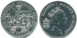 2 Фунт Гернси Никель/Медь Елизавета II (1926-2022)