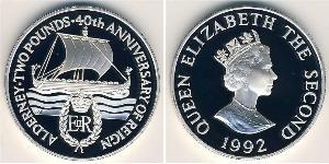 2 Фунт  Серебро Елизавета II (1926-2022)