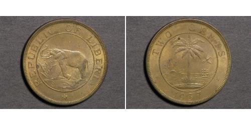 2 Цент Ліберія (1847 - )  