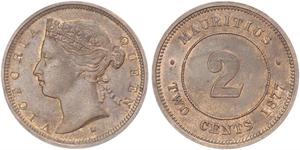 2 Цент Маврикий (1968 - )  Виктория (1819 - 1901)