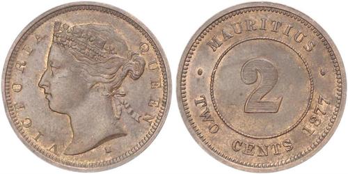 2 Цент Маврикій  Вікторія (1819 - 1901)