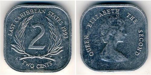 2 Цент  Алюминий Елизавета II (1926-2022)