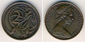 2 Цент Австралія (1939 - ) Бронза Єлизавета II (1926-2022)