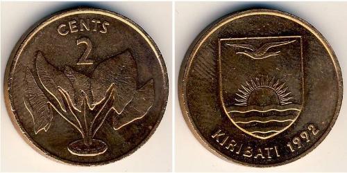 2 Цент Кирибати (1979 - ) Бронза 
