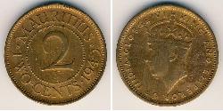 2 Цент Маврикій (1968 - ) Бронза 