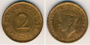 2 Цент Маврикій (1968 - ) Бронза 