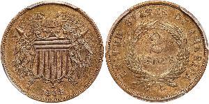 2 Цент США (1776 - ) Цинк/Олово/Медь 