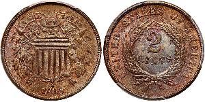 2 Цент США (1776 - ) Цинк/Олово/Медь 
