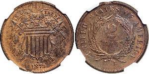 2 Цент США (1776 - ) Цинк/Олово/Медь 