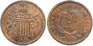 2 Цент США (1776 - ) Цинк/Олово/Мідь 