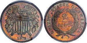 2 Цент США (1776 - ) Цинк/Олово/Мідь 