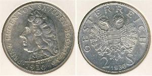2 Шиллинг Federal State of Austria (1934-1938) Серебро 