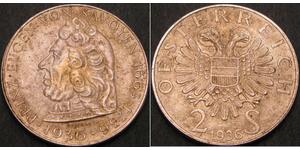 2 Шиллинг Federal State of Austria (1934-1938) Серебро 