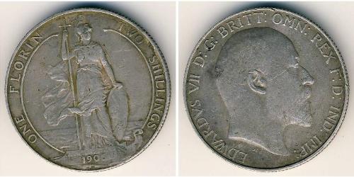 2 Шиллинг Соединённое королевство Великобритании и Ирландии (1801-1922) Серебро Эдуард VII (1841-1910)