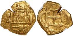 2 Эскудо Габсбургская Испания (1506 - 1700) Золото Филипп III король Испании (1578-1621)