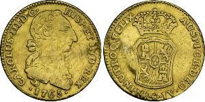 2 Эскудо Новая Гранада (1717 - 1819) Золото Карл III король Испании (1716 -1788)