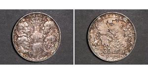 30 Drachma Regno di Grecia (1944-1973) Argento Paolo di Grecia (1901 - 1964) 