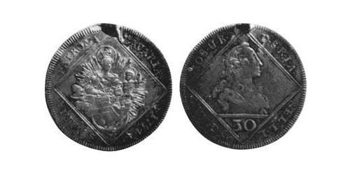 30 Kreuzer Electorate of Bavaria (1623 - 1806) Plata Maximiliano III José, Elector de Baviera(1727 – 1777)