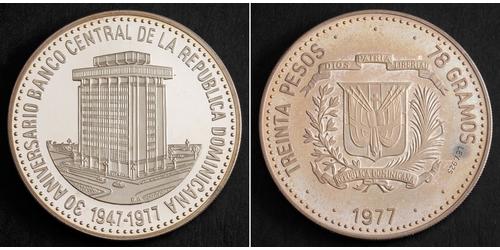 30 Peso République dominicaine Argent 