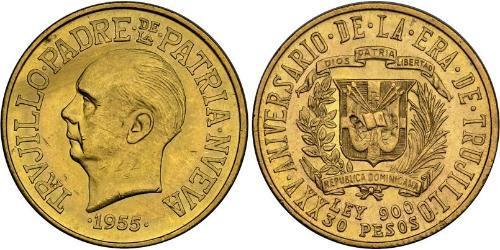 30 Peso République dominicaine Or 