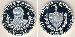 30 Peso Cuba (1898 - ) Silber 