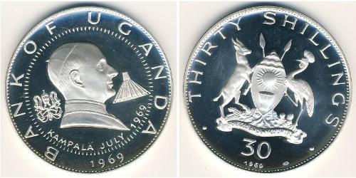 30 Shilling 乌干达 銀 